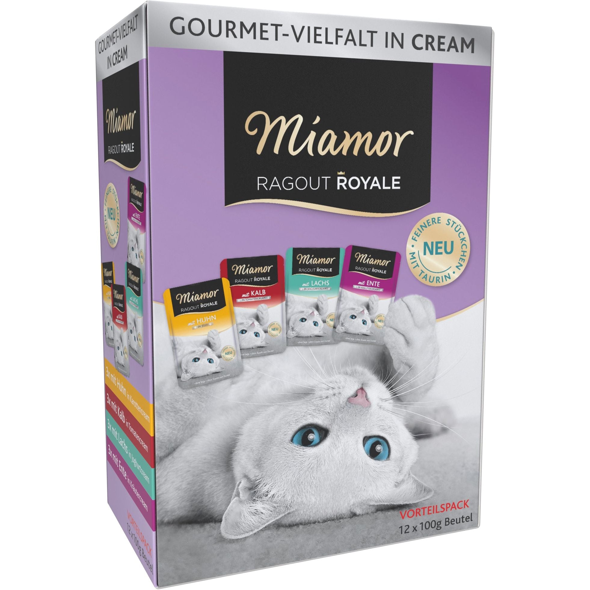 Miamor Ragout Royale Cream Vielfalt Multibox | 5 Boxen à 12x 100g